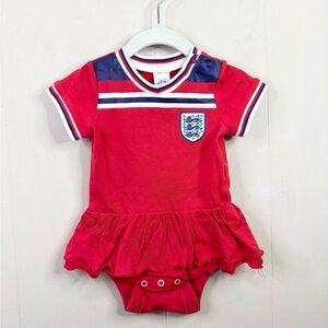 England FA Official 1982 Home Kit Tutu Bodysuit new 6-9 months